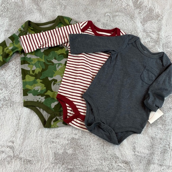 Cat & Jack Other - (5/$25) NEW Cat & Jack 3 Pack Long Sleeve Onesies